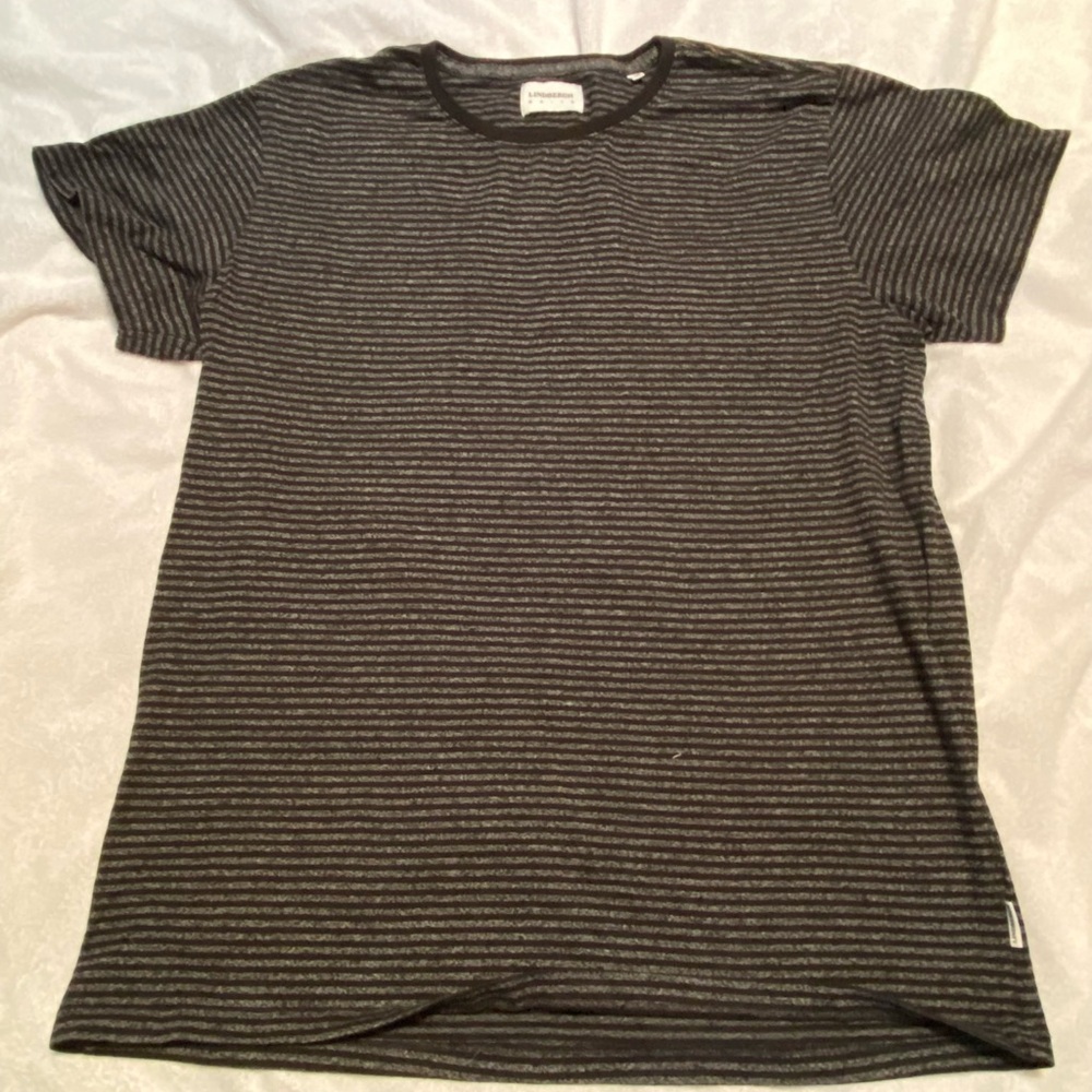 Classic Black and Gray Striped Men's Tee